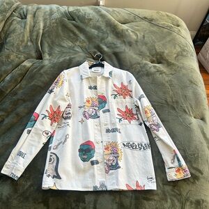 Graphic Button-Up Shirt